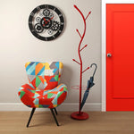 Porte manteau rouge sur pied - Vignette | Porte manteau
