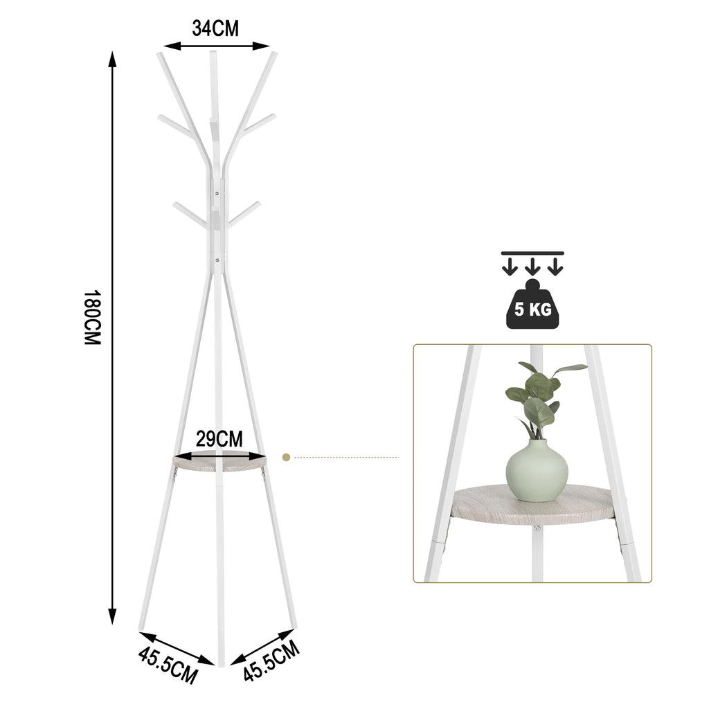 porte manteau sur pied blanc