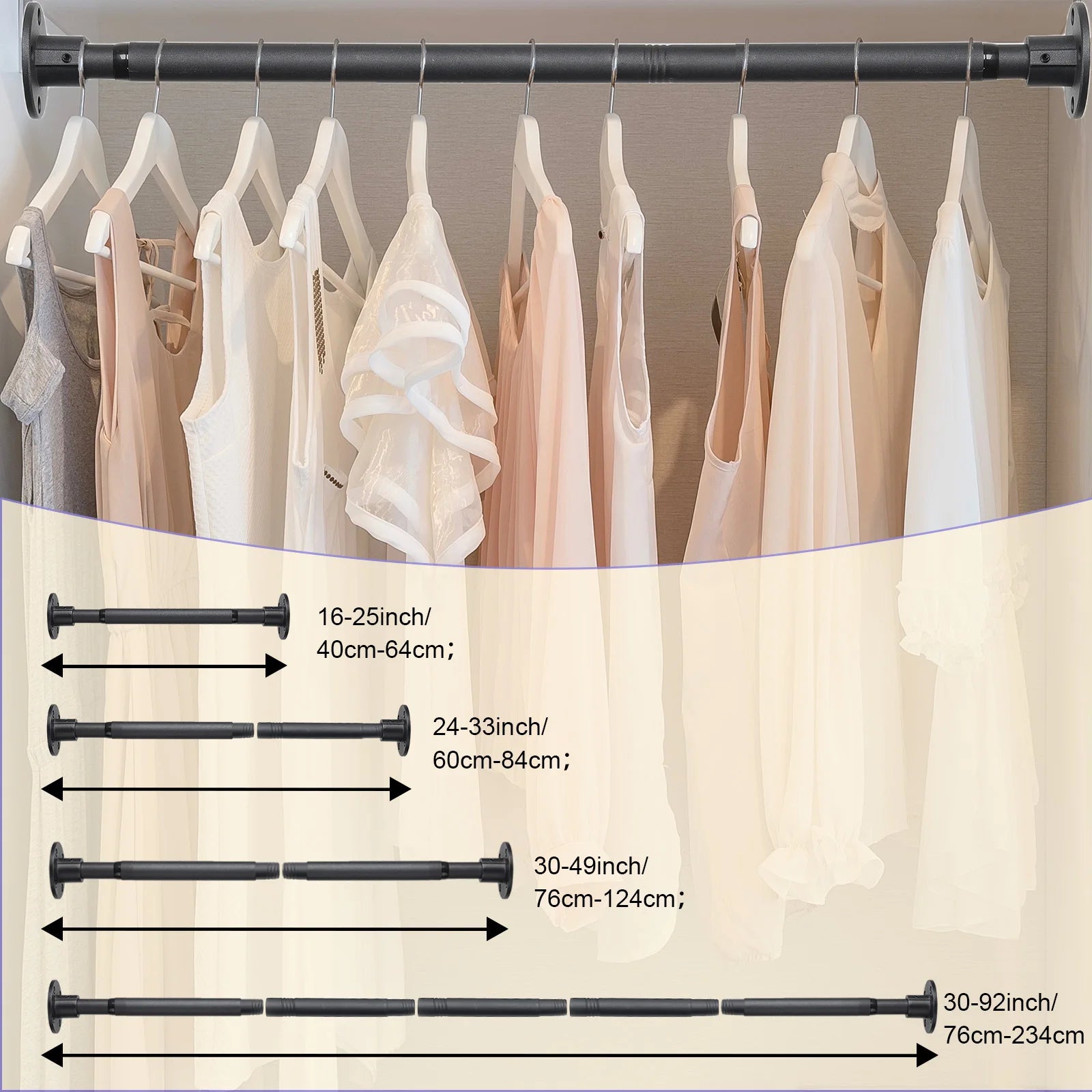 Dimensions barre porte manteau
