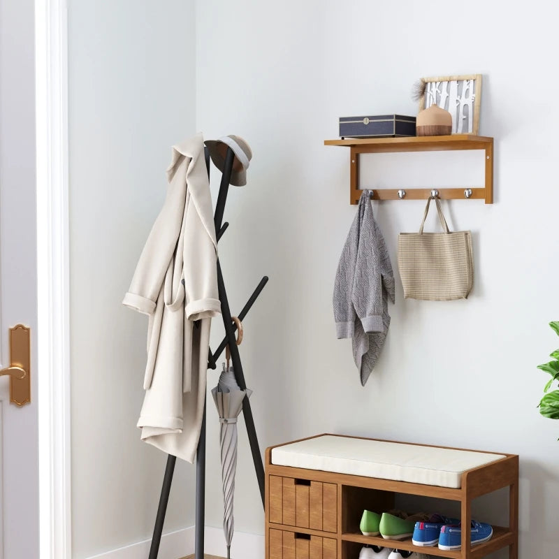 Etagère porte manteau mural