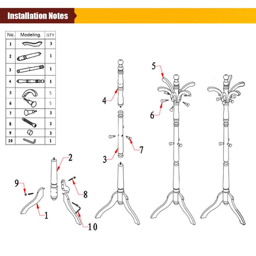 Porte manteau perroquet bois