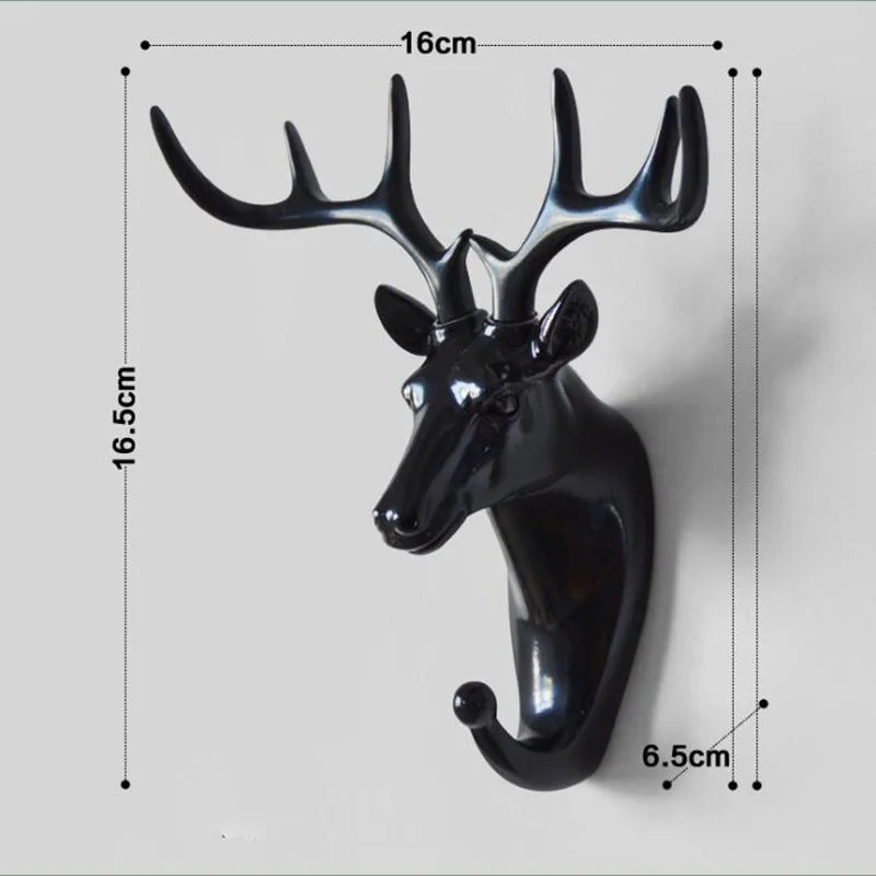 Porte manteau animaux cerf noir