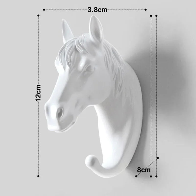 Porte manteau animaux cheval blanc