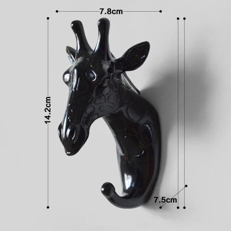 Porte manteau animaux girafe noir
