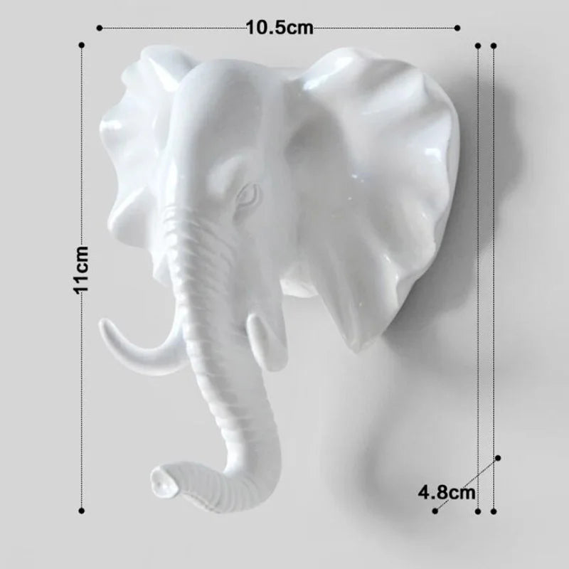 Porte manteau animaux éléphant blanc