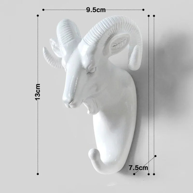 Porte manteau animaux mouton blanc