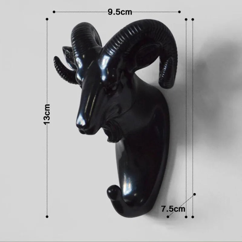 Porte manteau animaux mouton noir