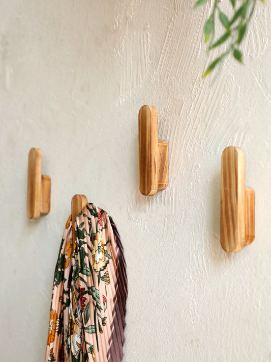 Porte manteau bois naturel