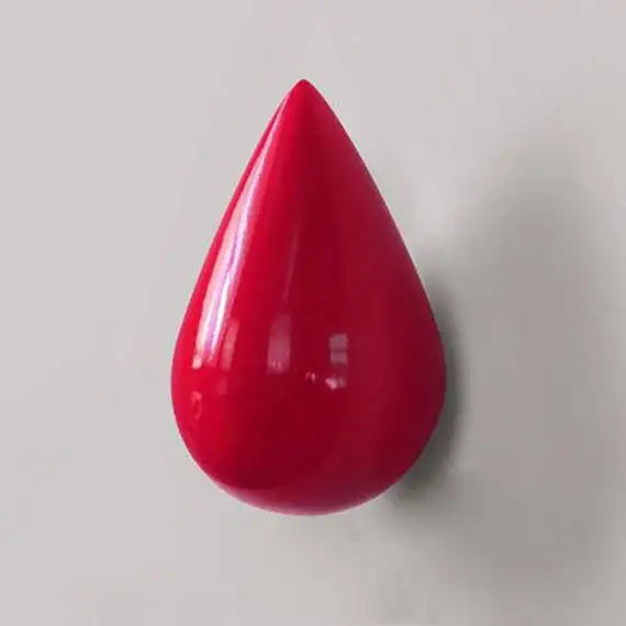 Porte manteau mural goutte rouge