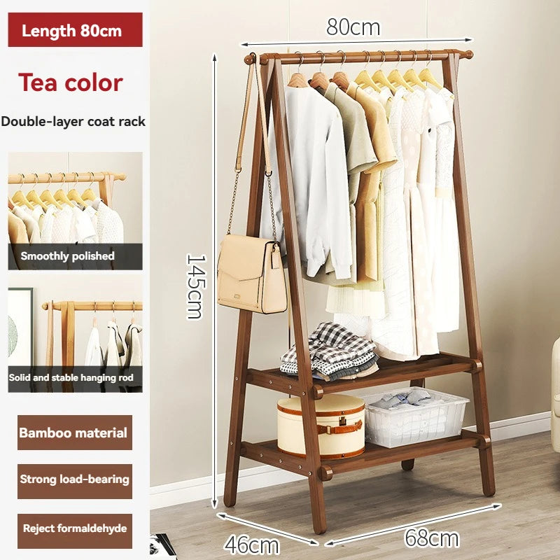 Portant vêtement bois