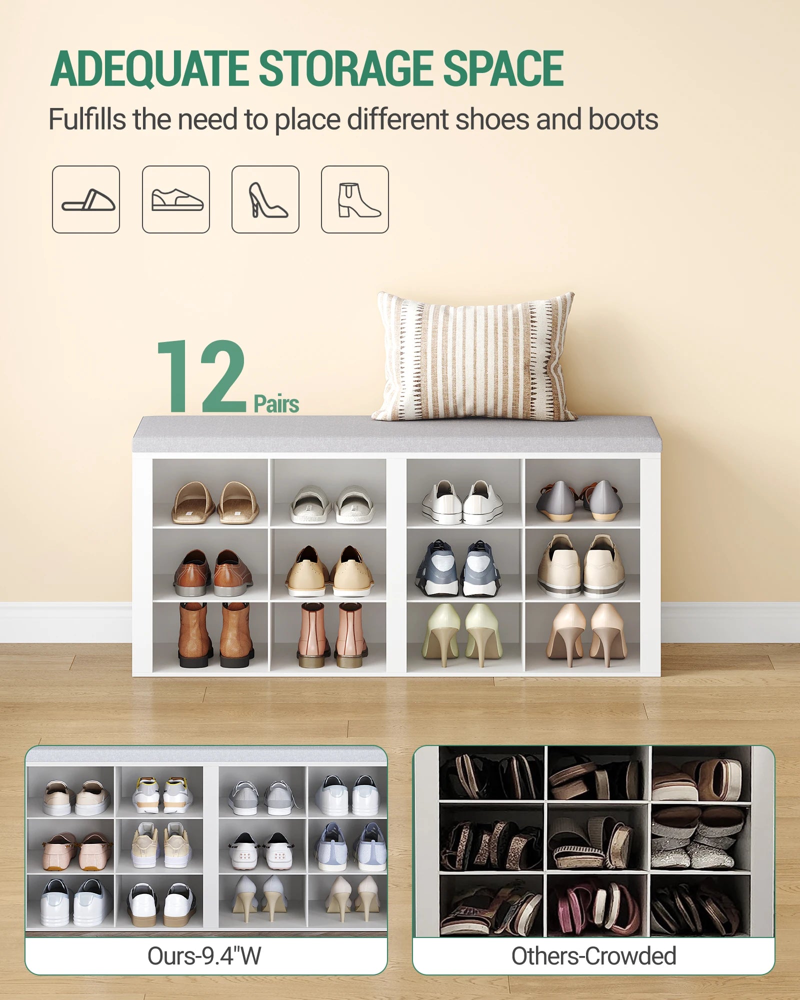 Vestiaire d’entrée avec banc