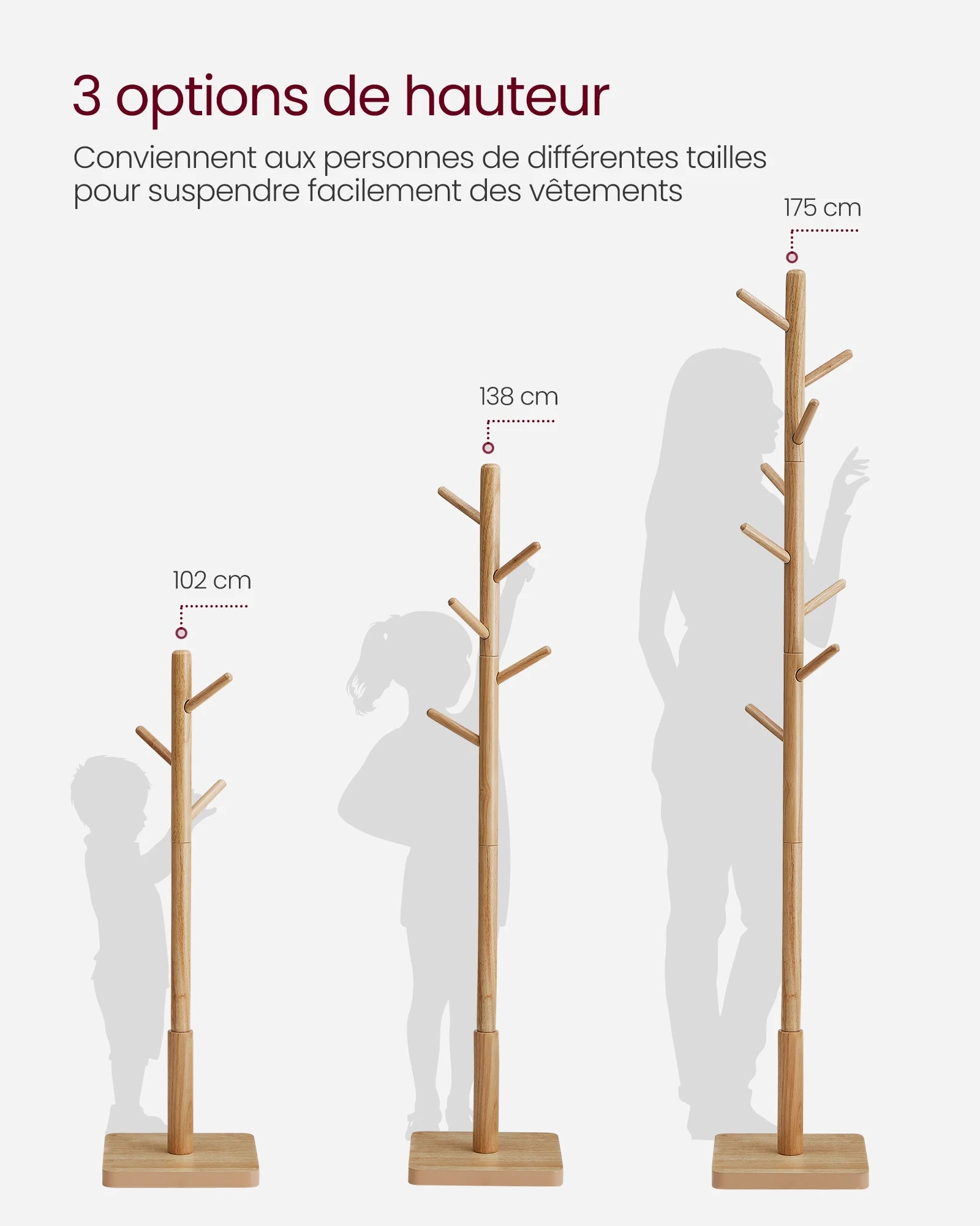 Porte manteau bois pied