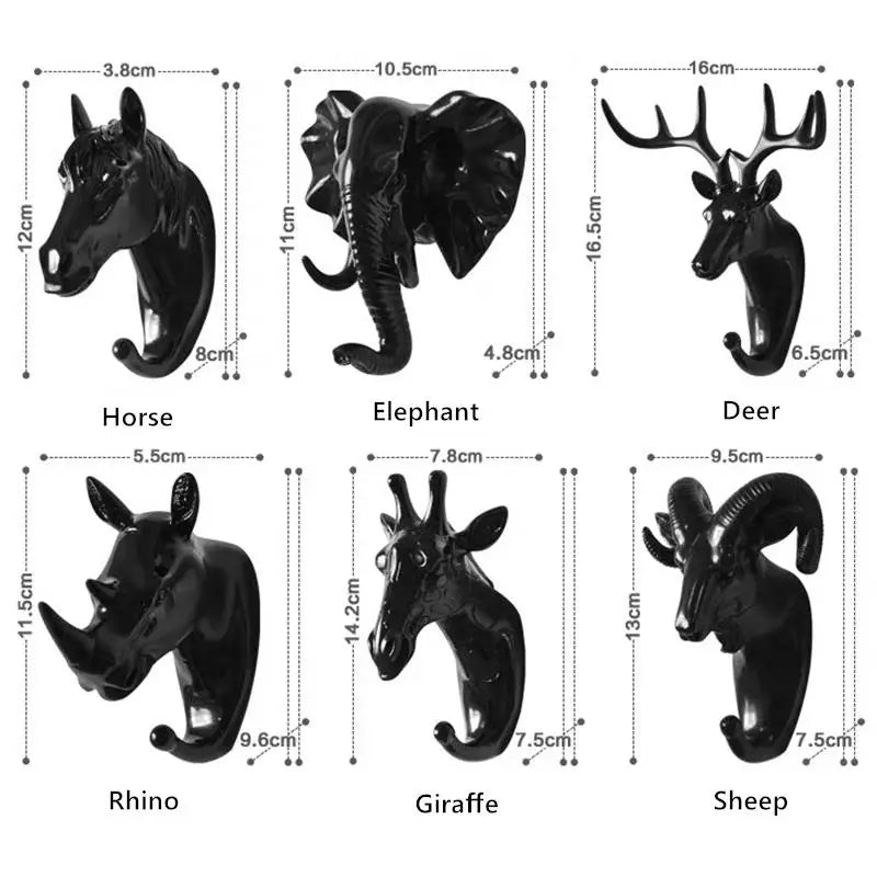 Porte manteau animaux