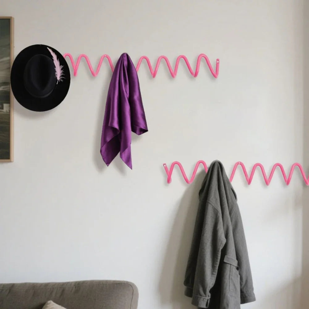 Porte manteau mural rose