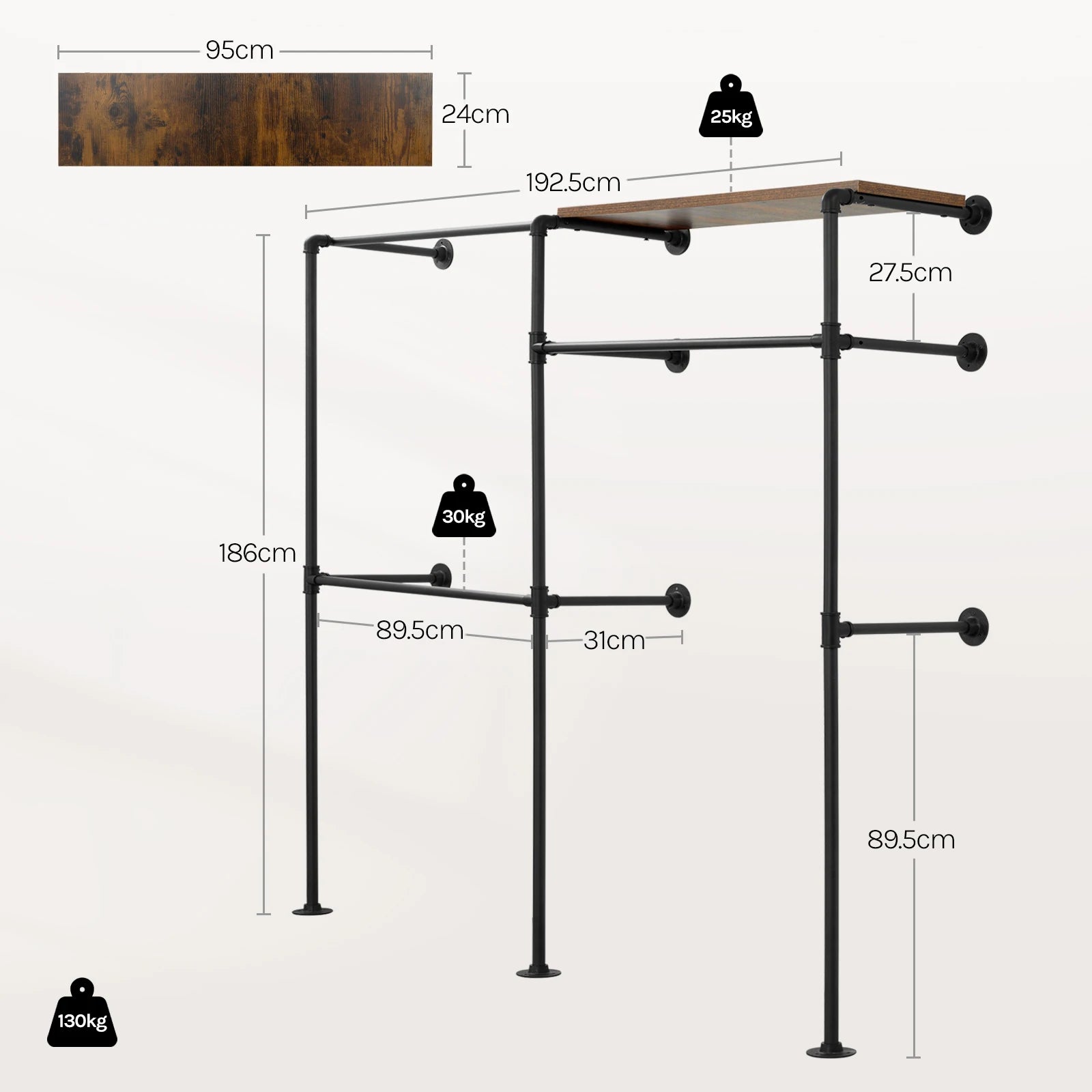 Portant à vêtement industriel