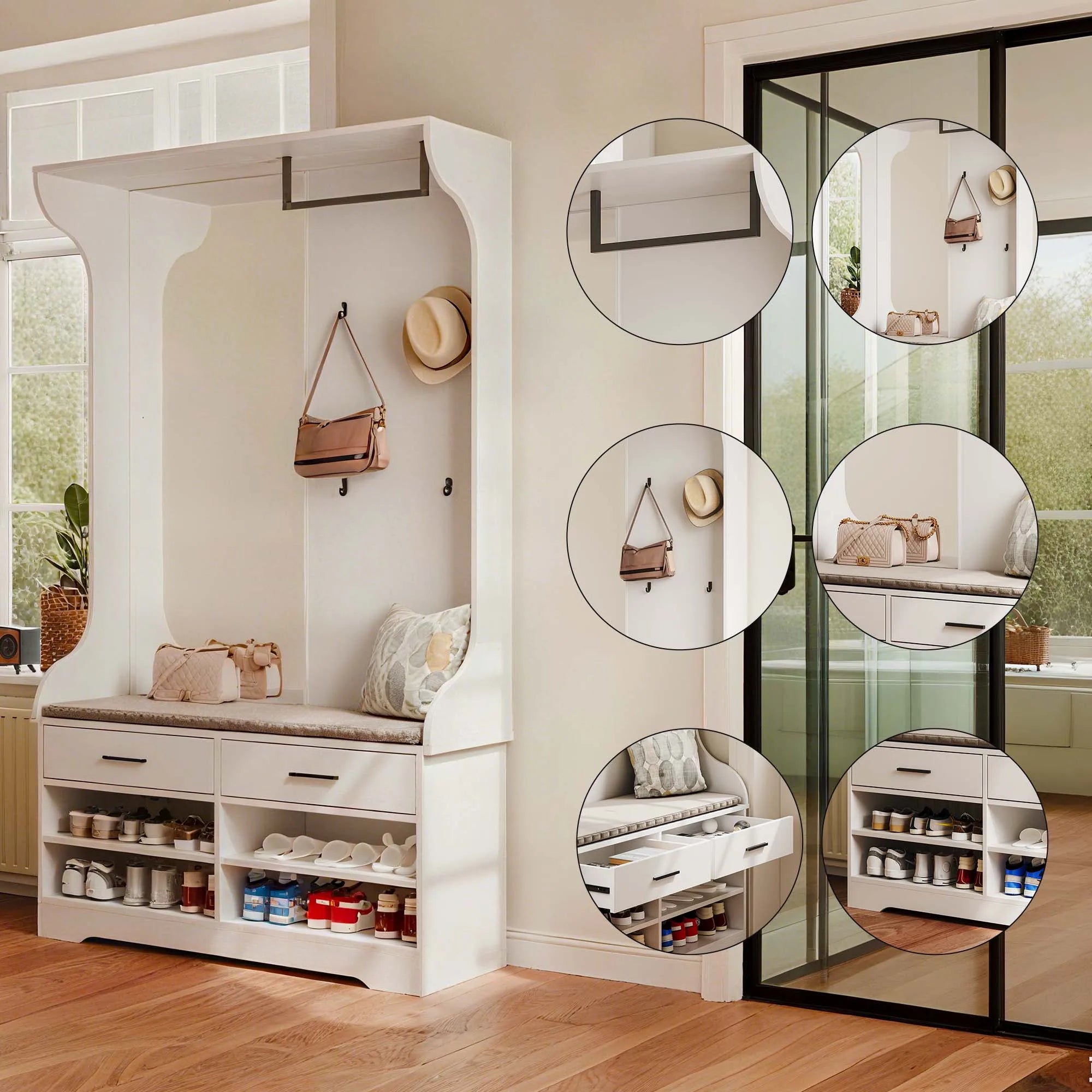 Porte manteau avec miroir