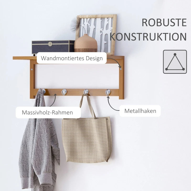 Etagère porte manteau mural