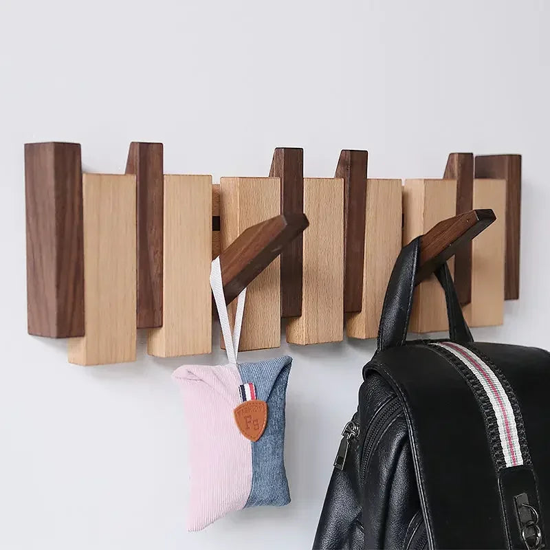 Porte manteau mural en bois