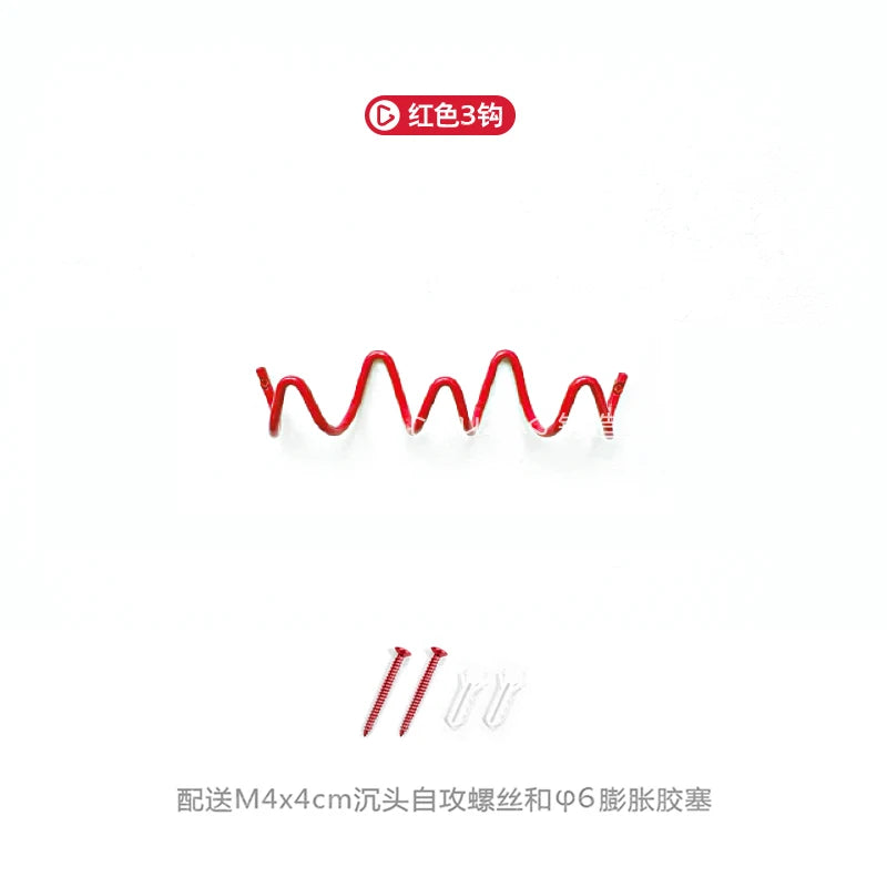 Porte manteau mural rouge