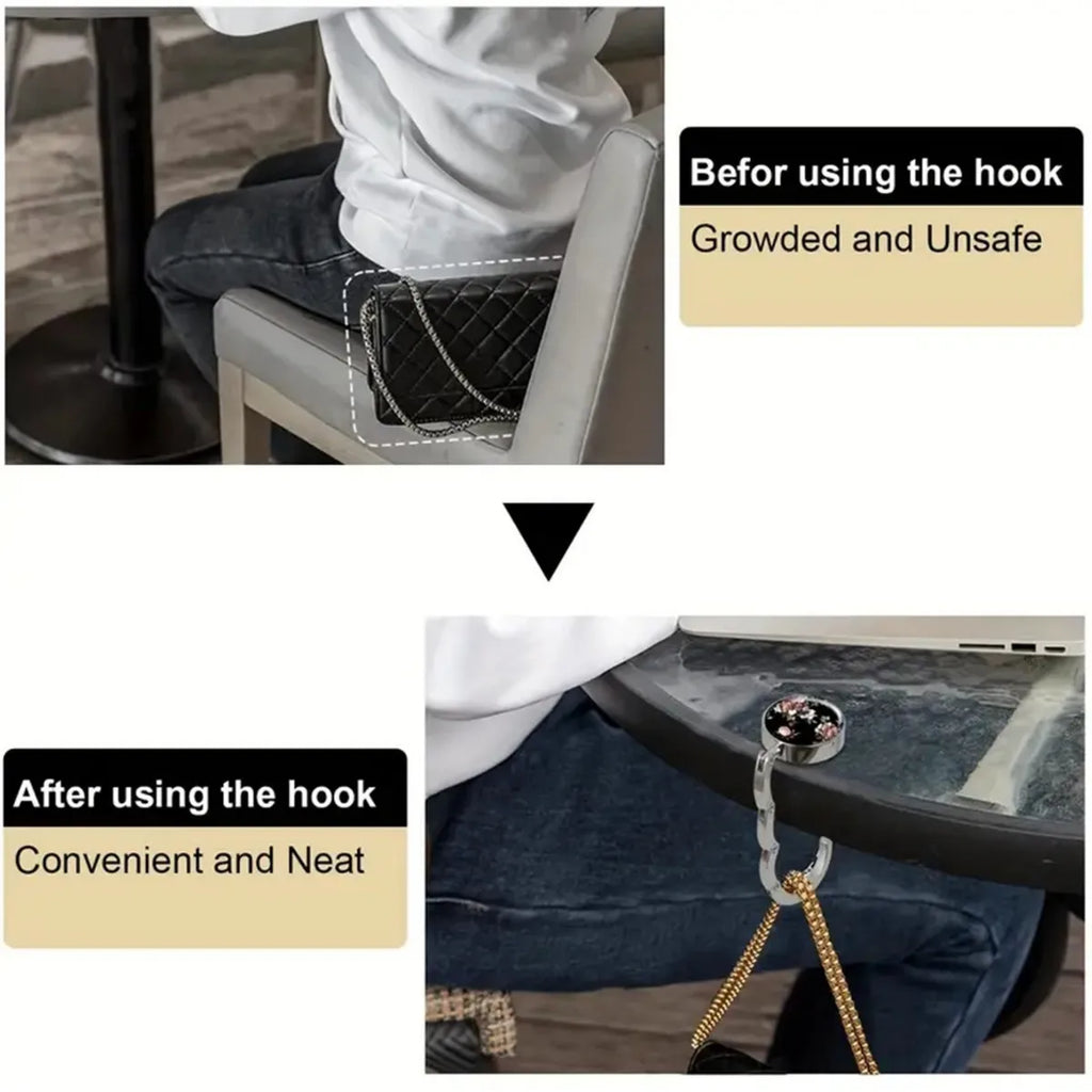 Crochet pour sac à main table