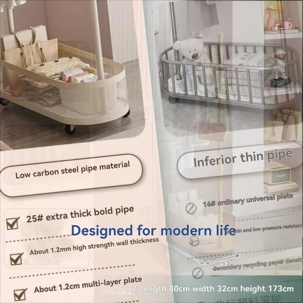 Porte vêtement à roulette