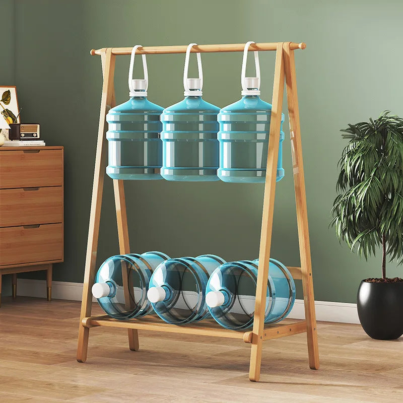 Portant vêtement bois