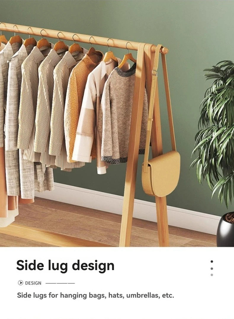 Portant vêtement bois