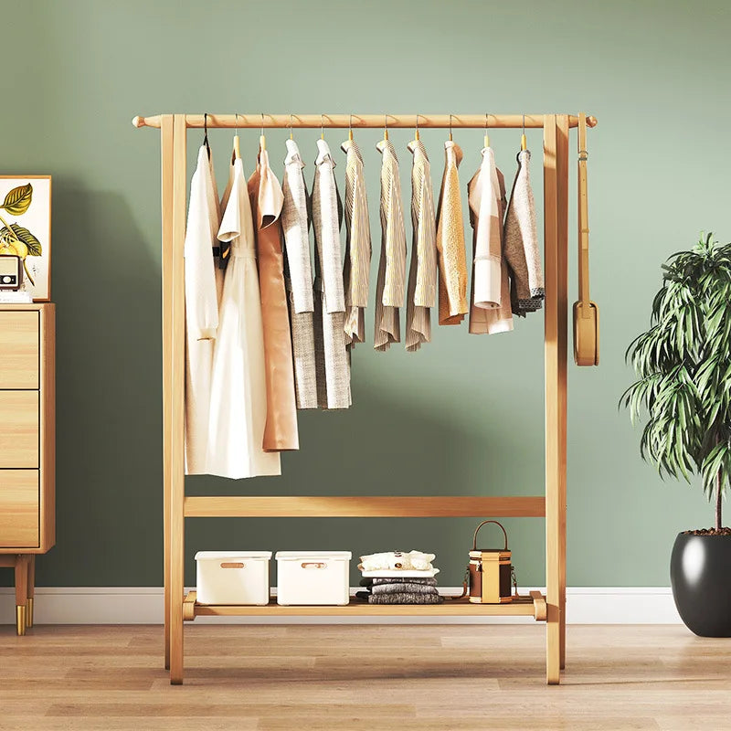 Portant vêtement bois