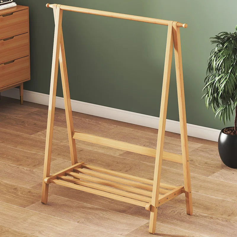 Portant vêtement bois