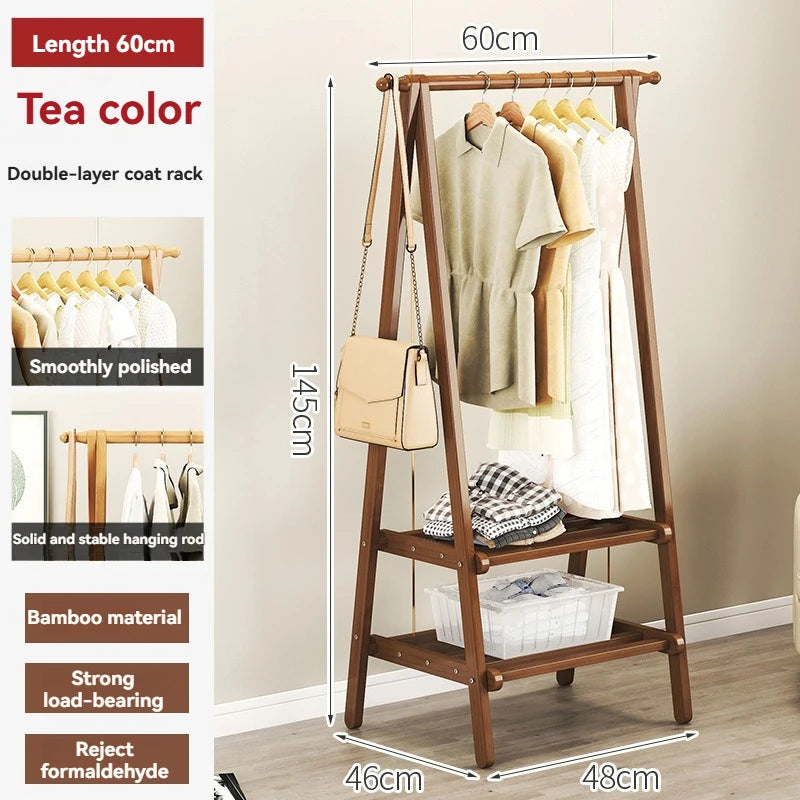 Portant vêtement bois