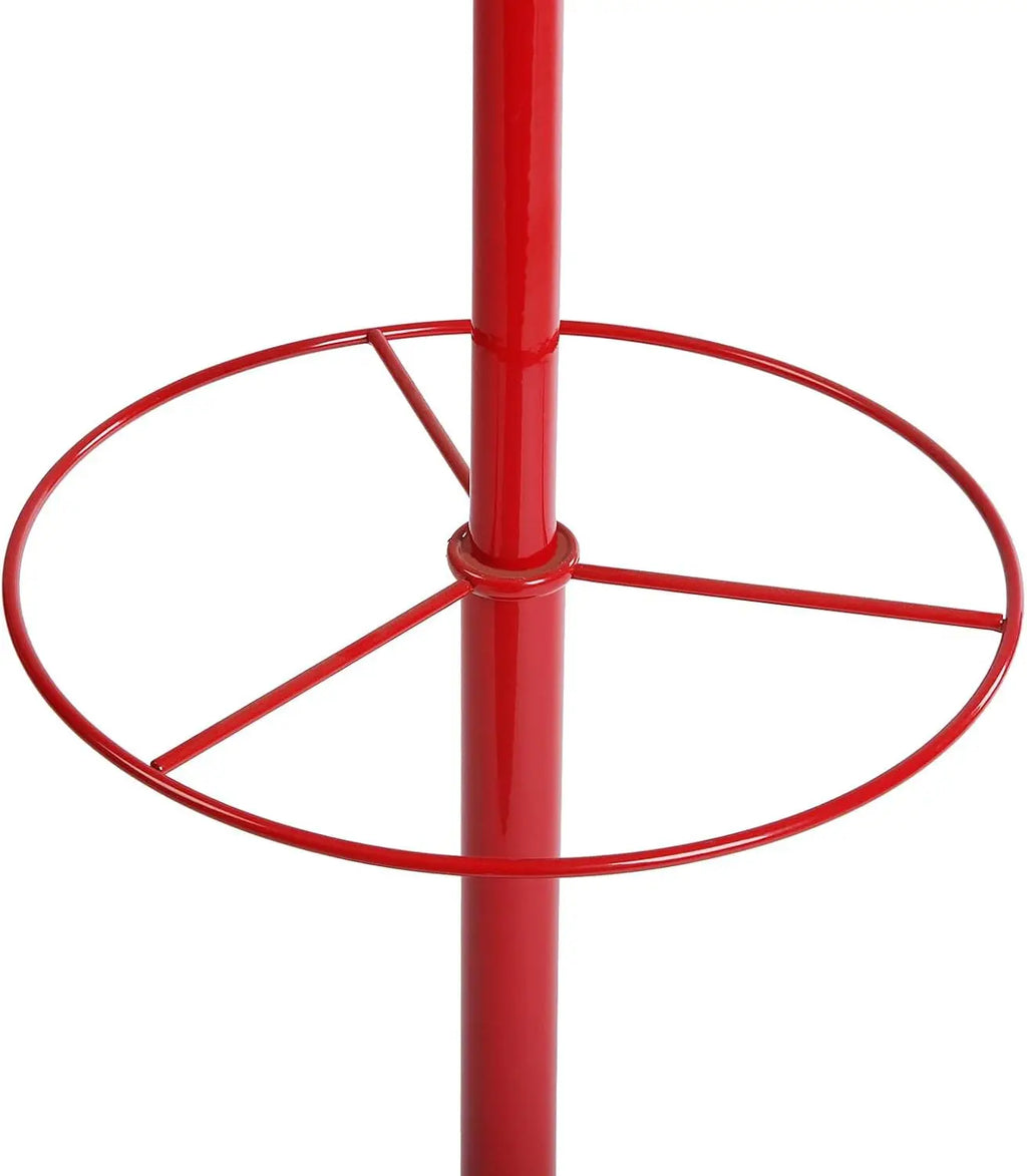 Porte manteau rouge sur pied