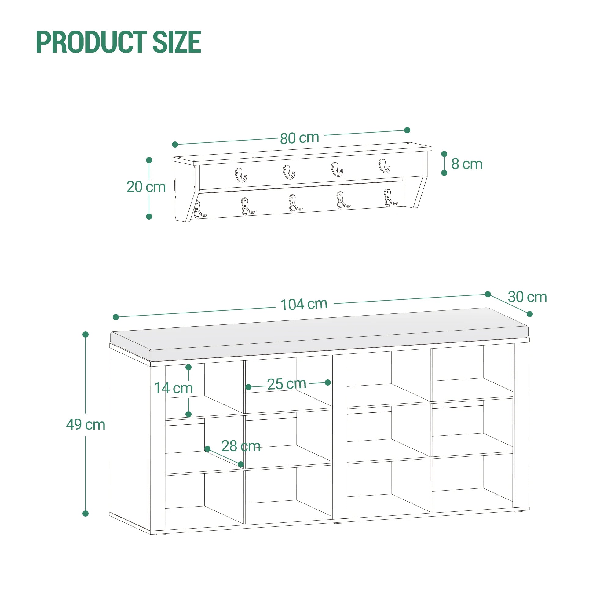 Vestiaire d’entrée avec banc