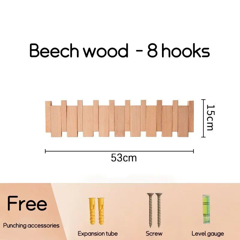 Porte manteau mural en bois