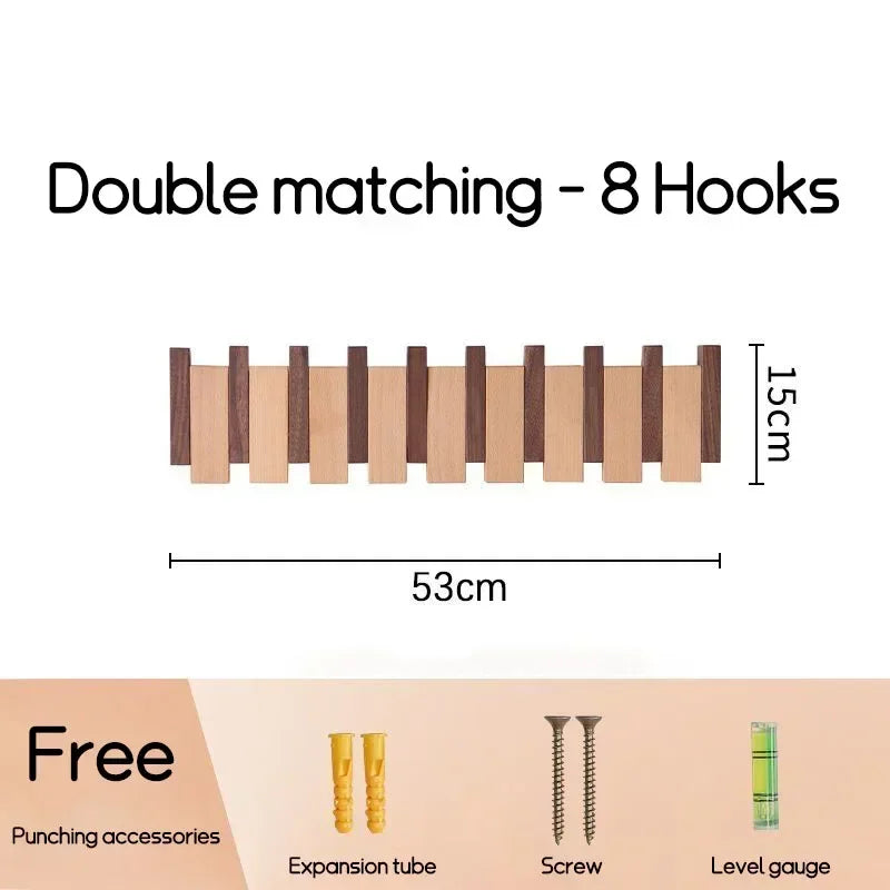 Porte manteau mural en bois