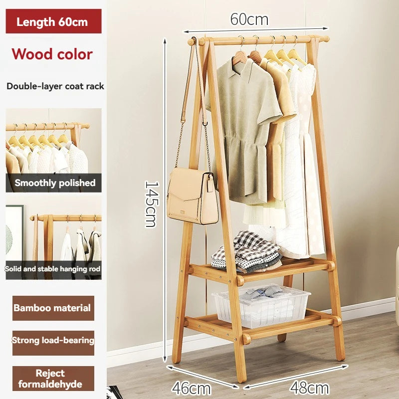 Portant vêtement bois