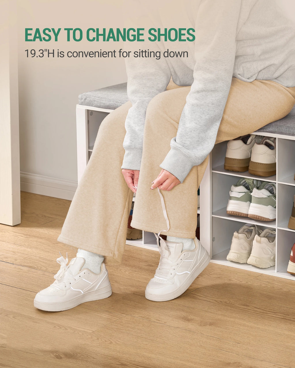 Vestiaire d’entrée avec banc