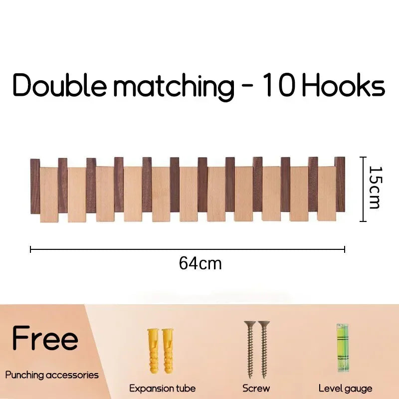 Porte manteau mural en bois