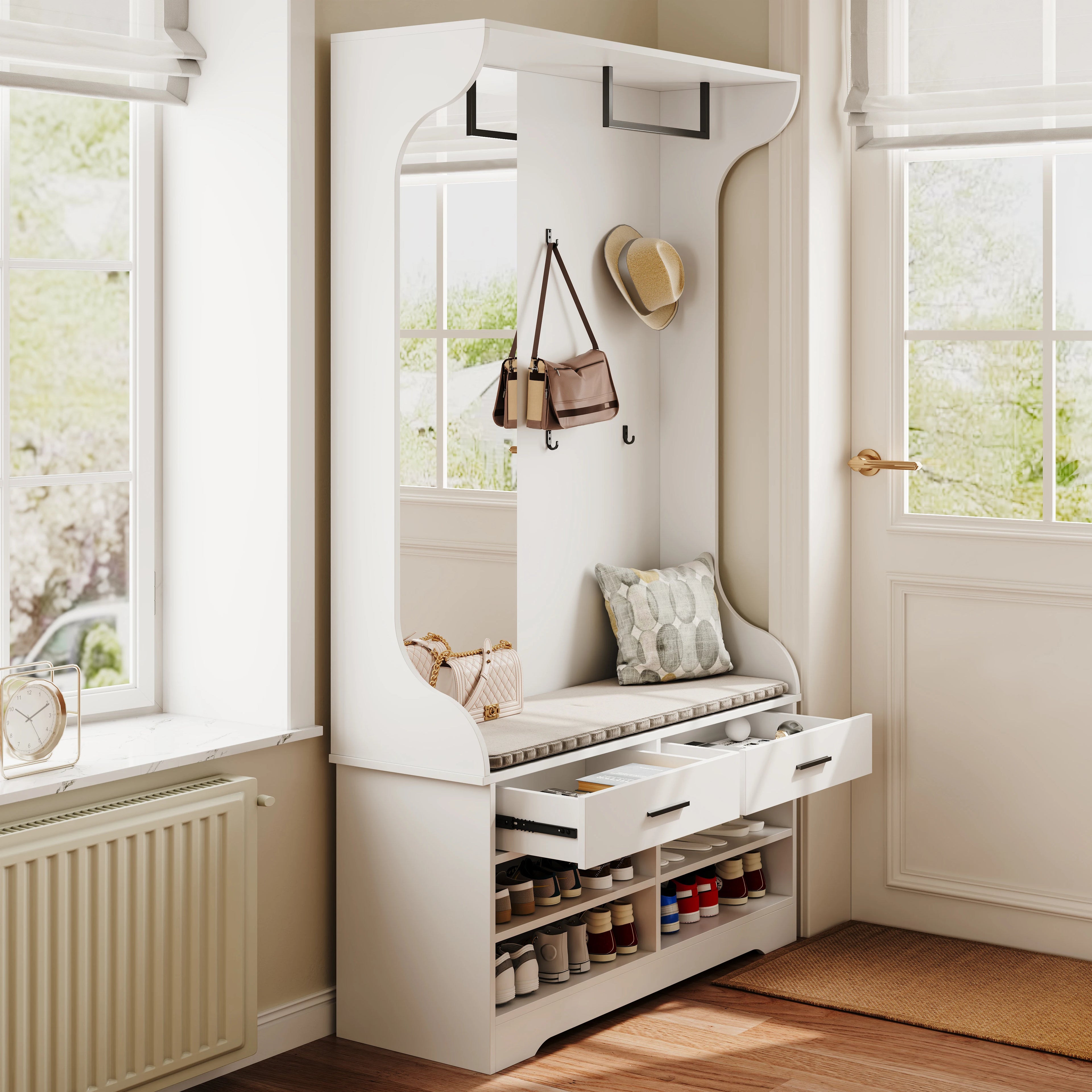 Porte manteau avec miroir