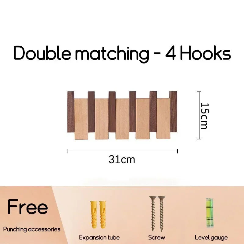 Porte manteau mural en bois