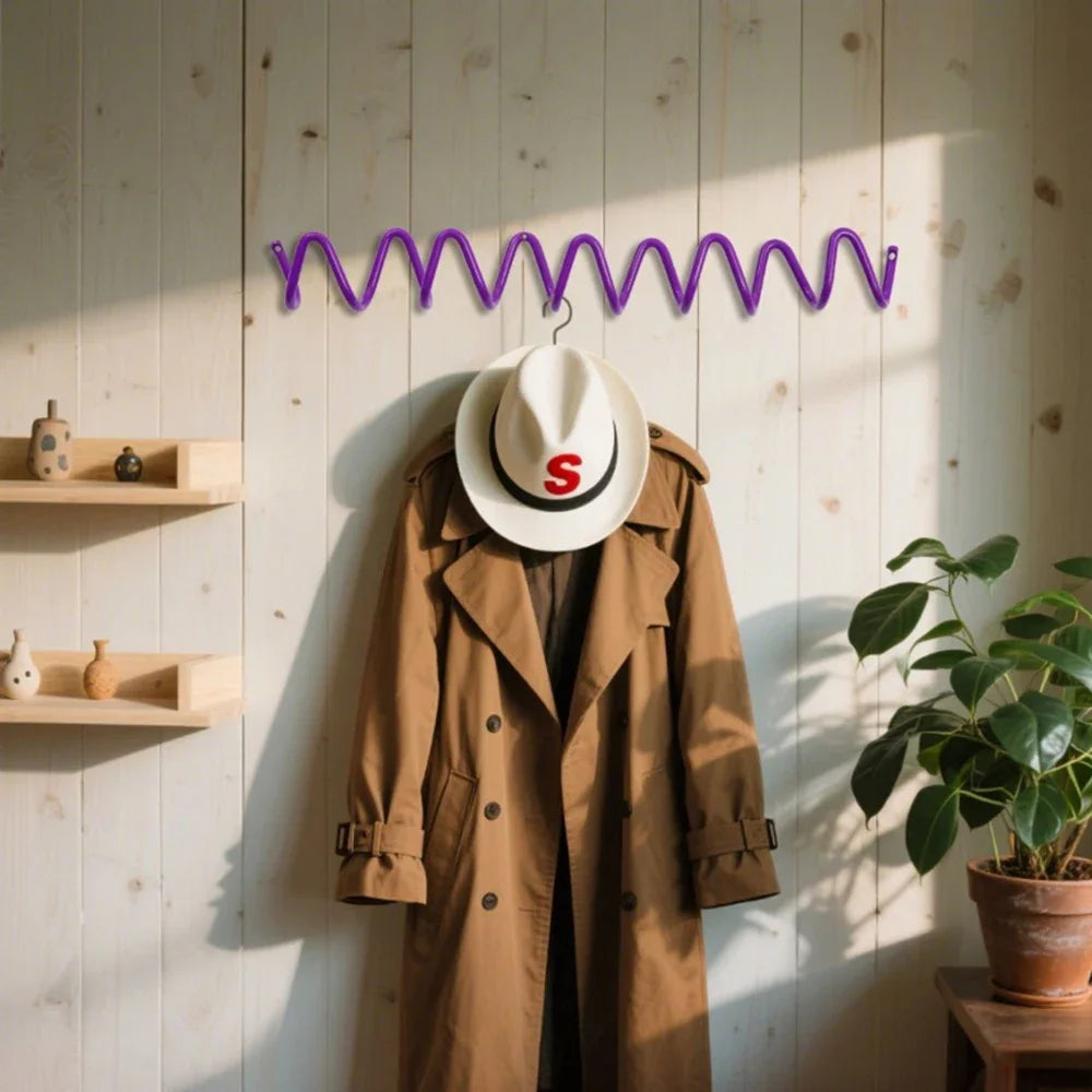 Porte manteau mural rose