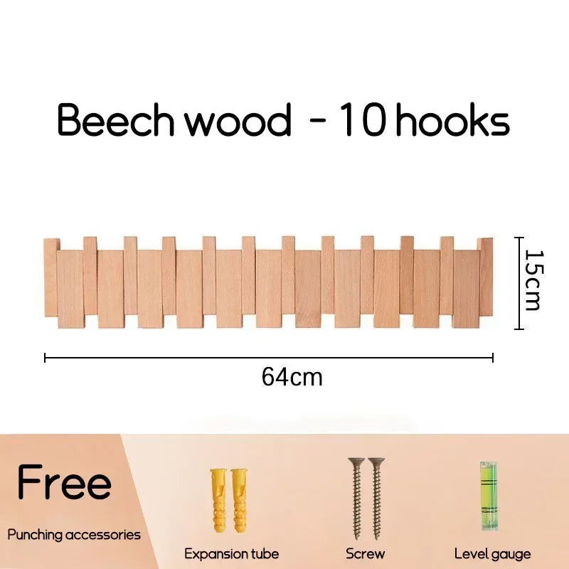 Porte manteau mural en bois