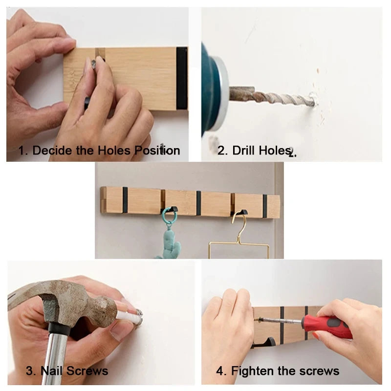 Porte manteau mural gain de place