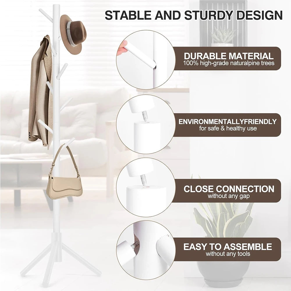 Porte manteau bois arbre