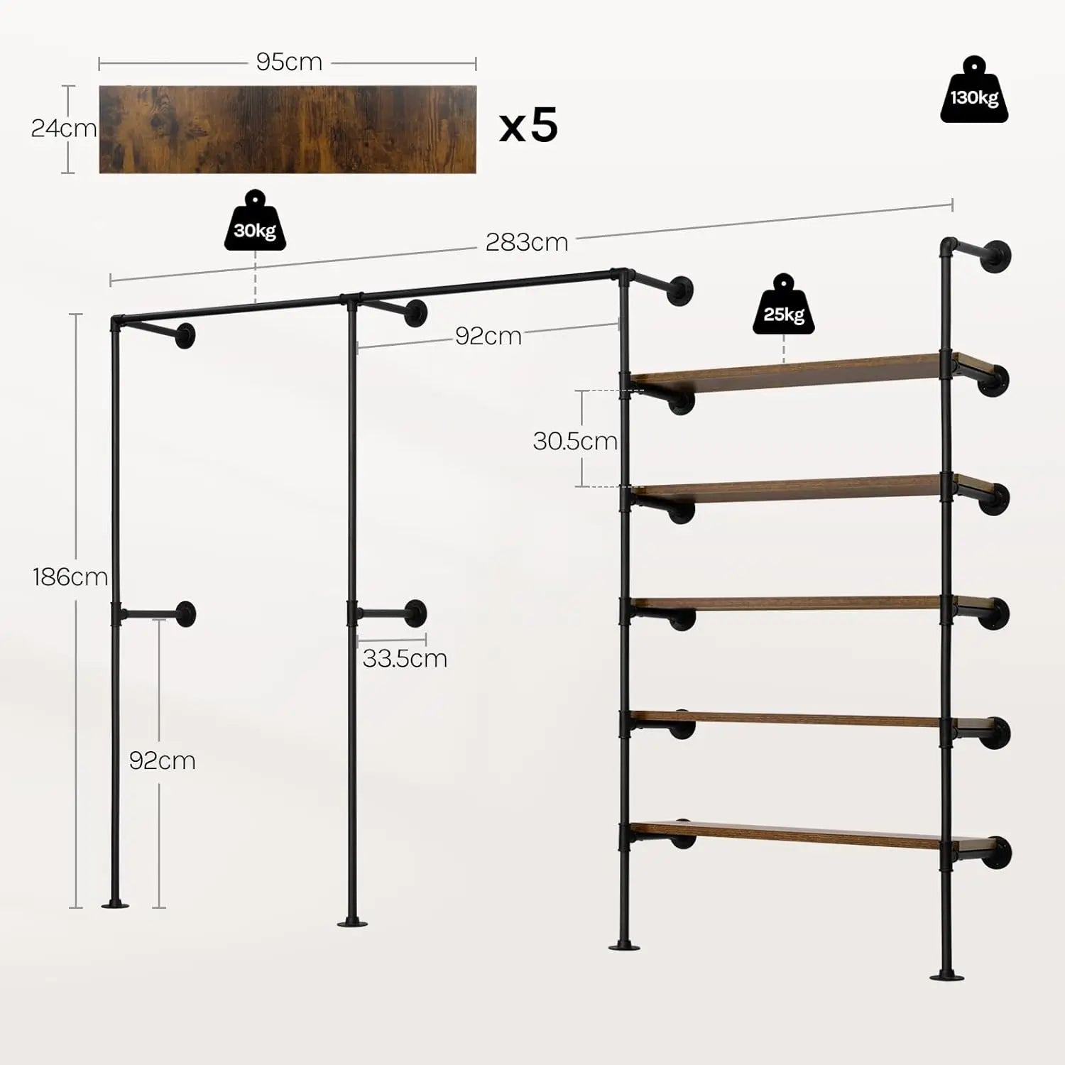 Portant à vêtement industriel