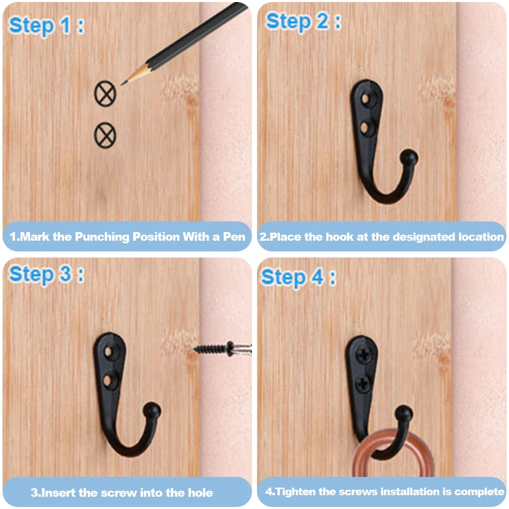 Crochet fixation mural