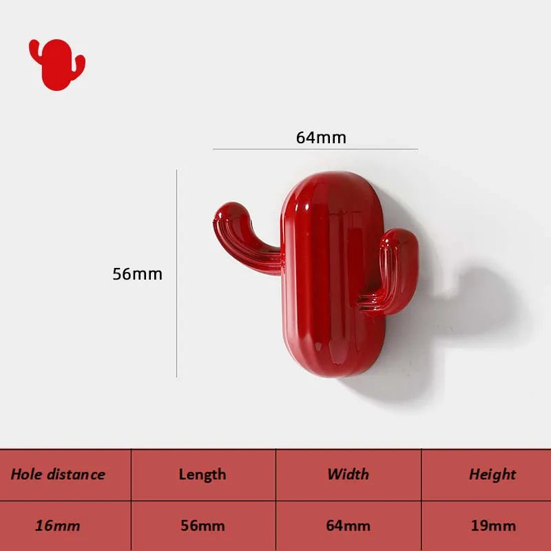 Porte manteau cactus rouge