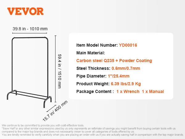 Porte vêtement sur roulettes