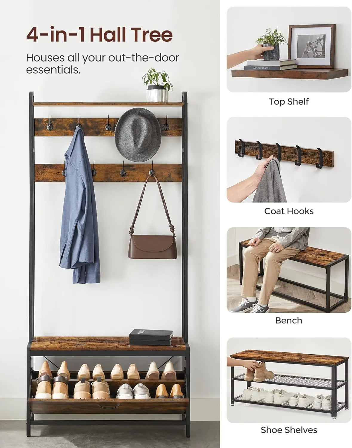 Porte manteau avec rangement