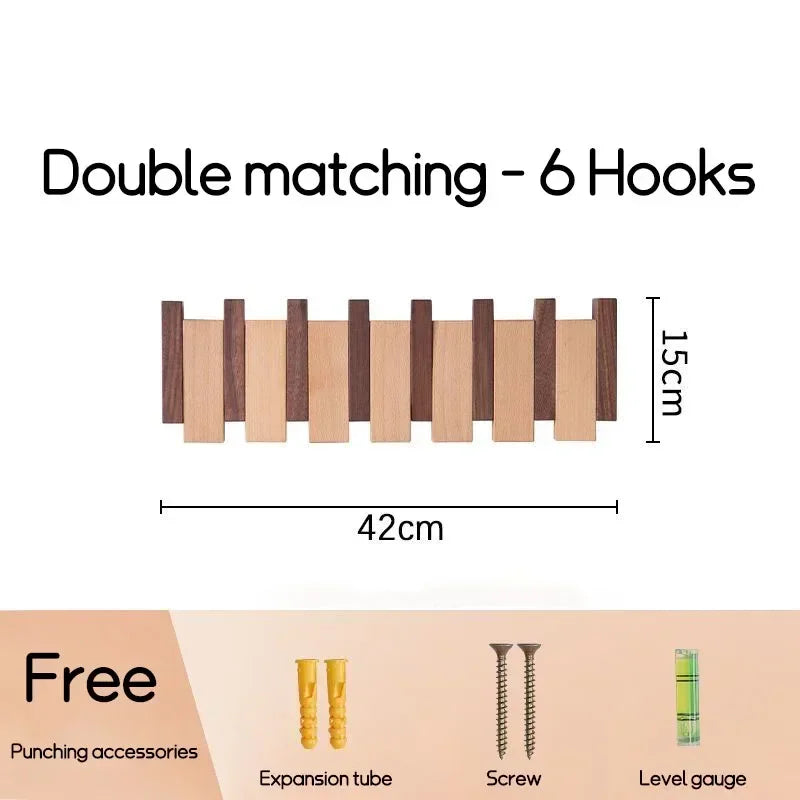 Porte manteau mural en bois